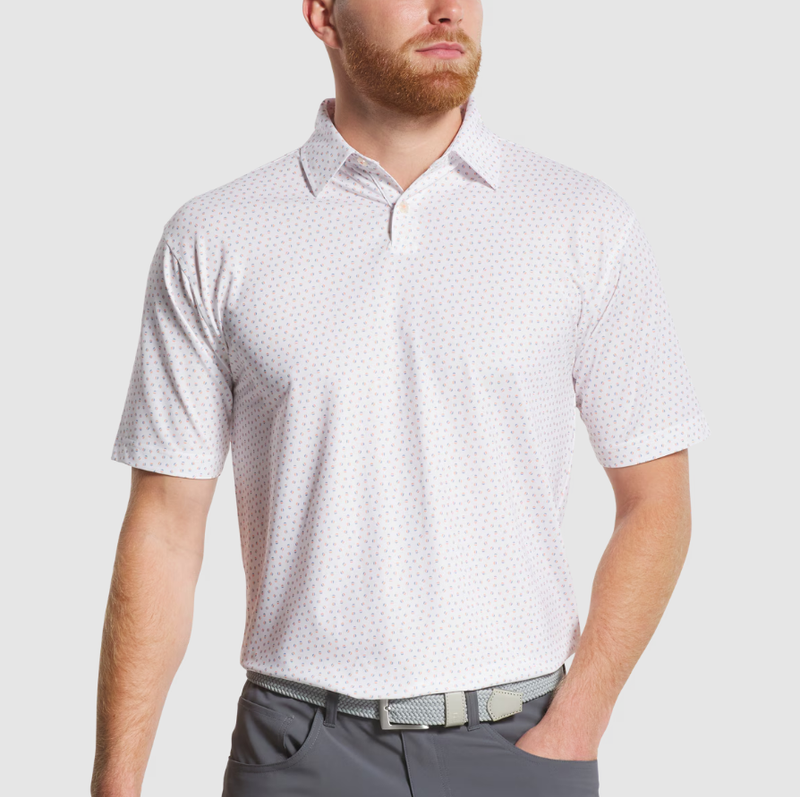H Polo FOOTJOY #34374 - White/Orange/Blue Jay