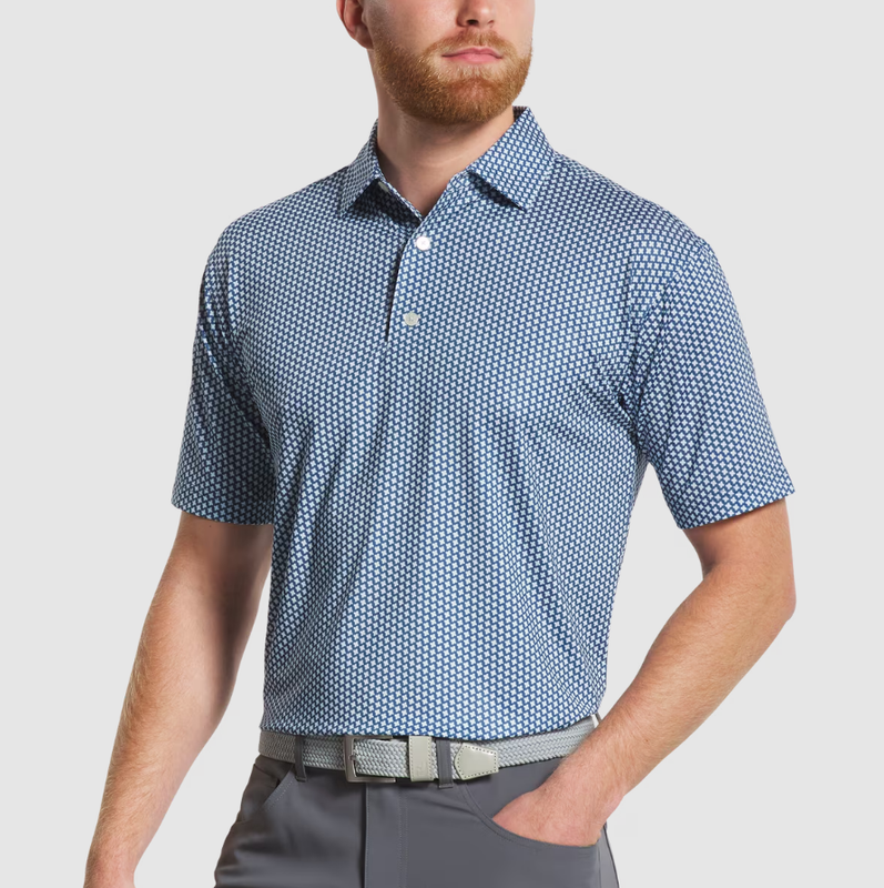 H Polo FOOTJOY #34364 - Skyway/Dark Denim/White