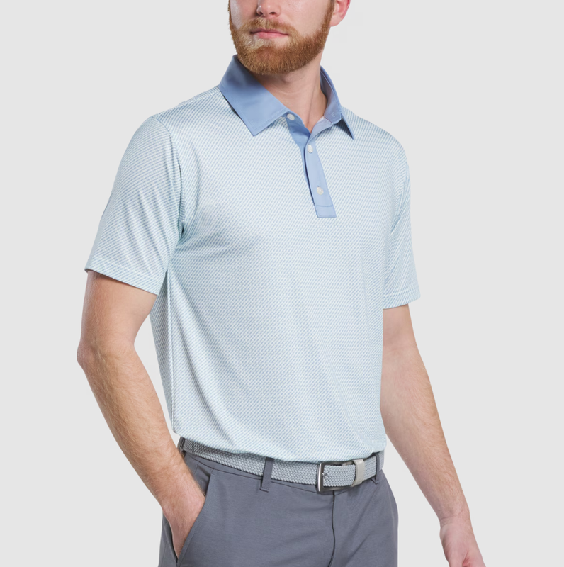 H Polo FOOTJOY #34307 - Blue Jay/White/Pistachio