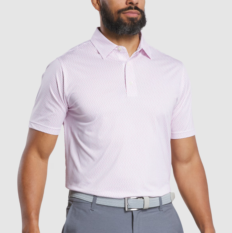 H Polo FOOTJOY #34283 - White/Skyway/Pink Lemonade
