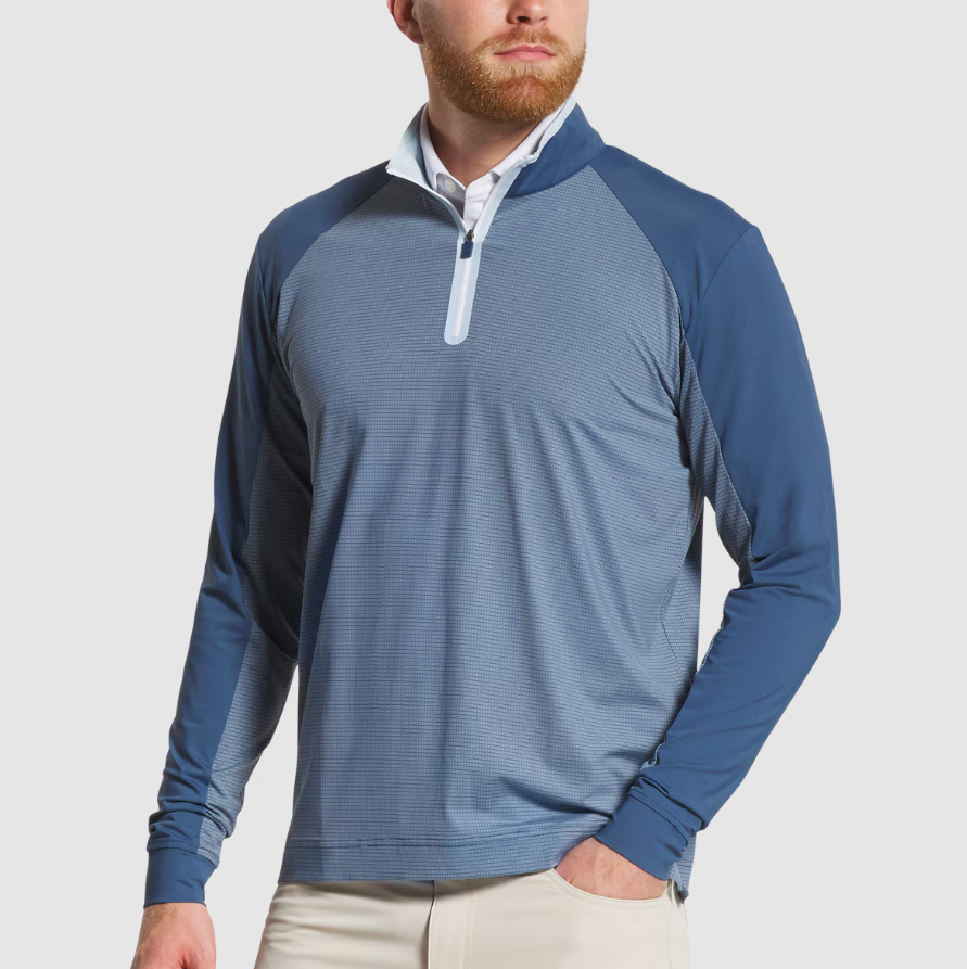 H Chandail 1/2 zip manches longues FOOTJOY TempoSeries #33374 - Denim