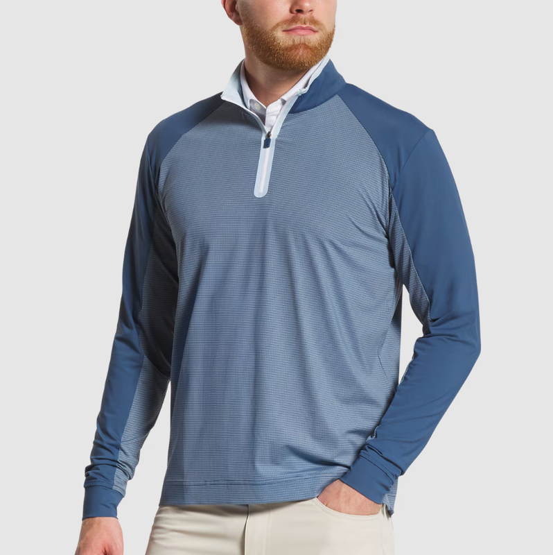 H Chandail 1/2 zip manches longues FOOTJOY TempoSeries #33374 - Denim