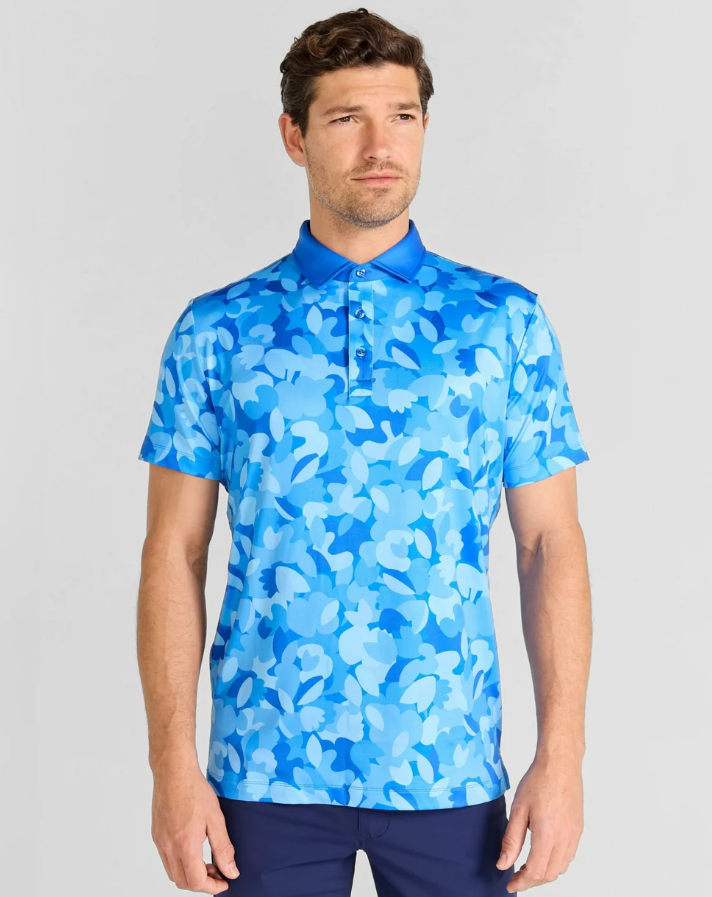 H Polo REDVANLY Fleurs - Marine  S