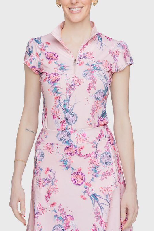 F Polo manches courtes KASTEL DENMARK CSS25P - Pink Tea Garden