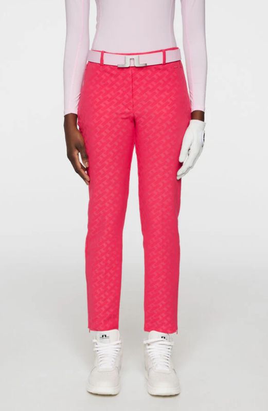 F Pantalon J.LINDEBERG Pia Bridge - Tour Geo Jacquard Rose