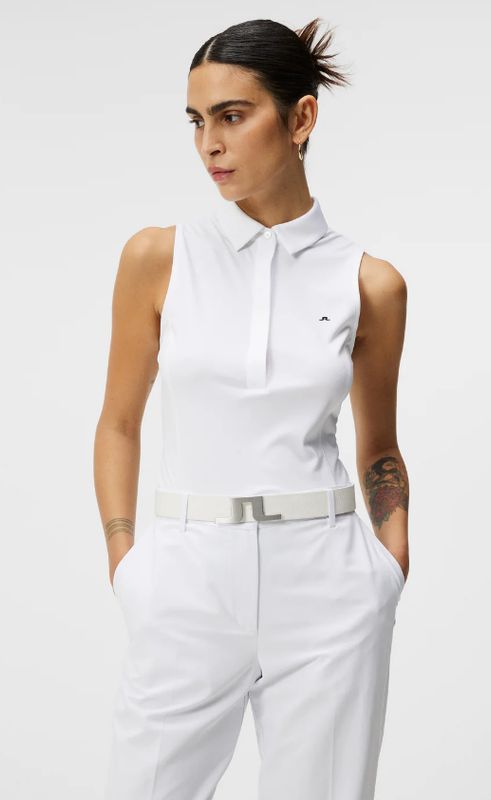 F Polo sans manche J.LINDEBERG Dena - Blanc