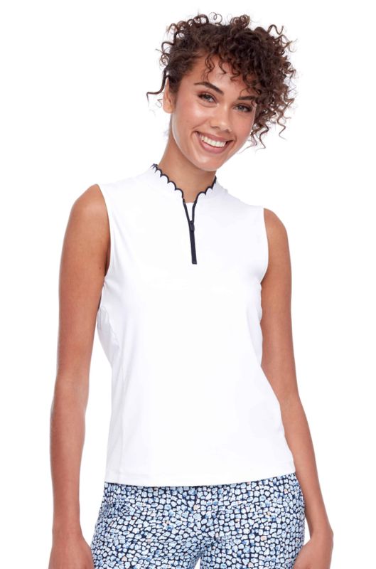 F Polo sans manche SWING CONTROL T6041 - White/Navy