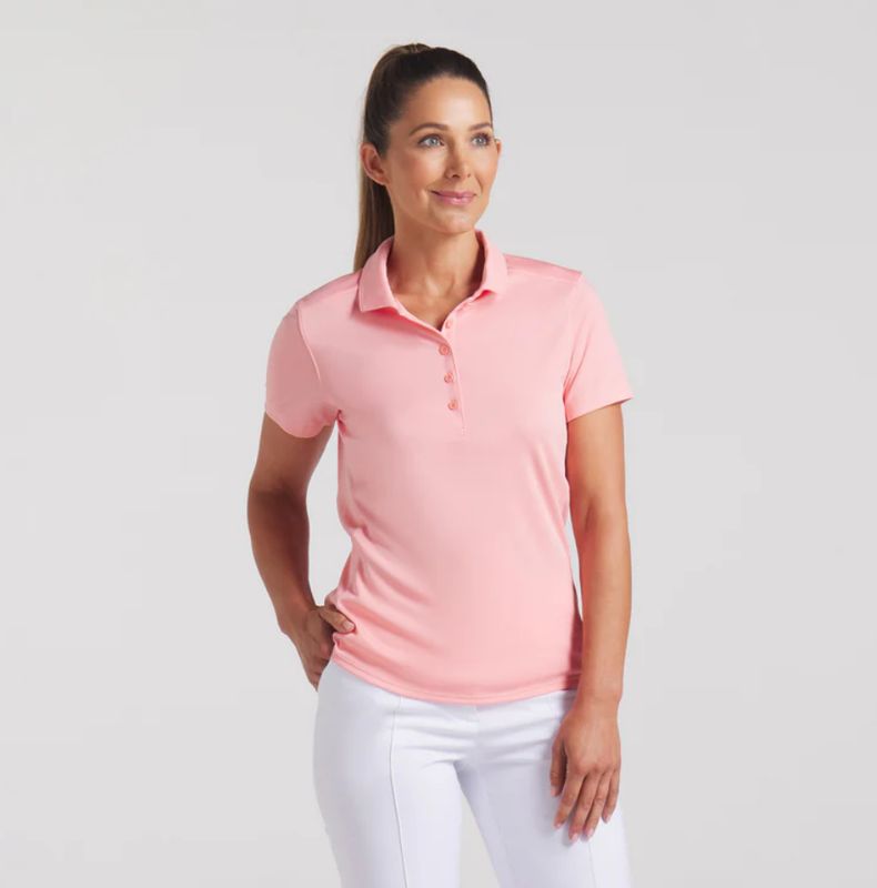 F Polo manches courtes PUMA Pure 2.0 - Pink Fruit