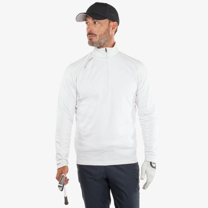 H Chandail 1/2 zip manches longues GALVIN GREEN Drake - White