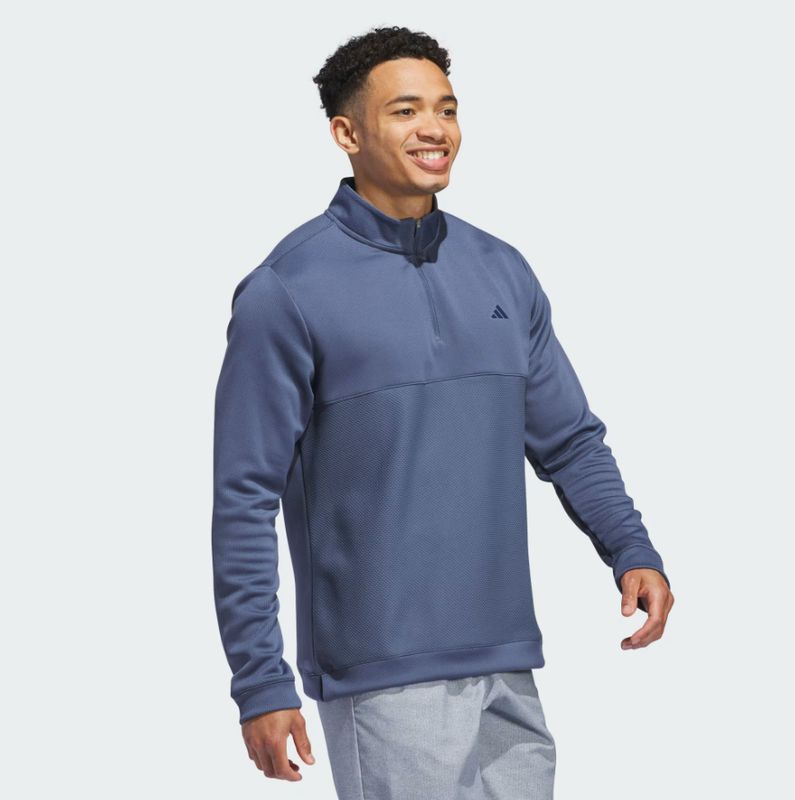 H Chandail 1/2 zip manches longues ADIDAS IU4695 - Bleu 