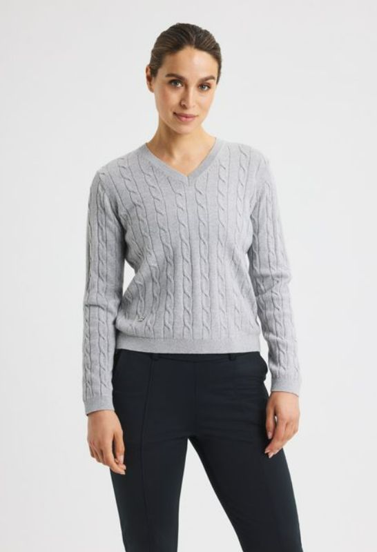 F Chandail ROHNISCH Knitted Wool Mix - Grey Melange
