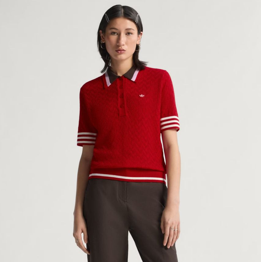 F Polo manches courtes ADIDAS OG JW9868 - Rouge