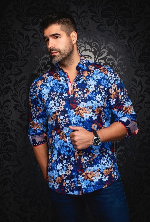 H Chemise manches longues AU NOIR Bittersweet - Navy