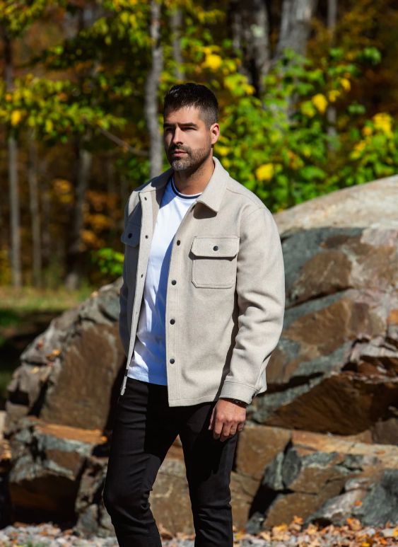 H Manteau manches longues AU NOIR Danali - Oatmeal