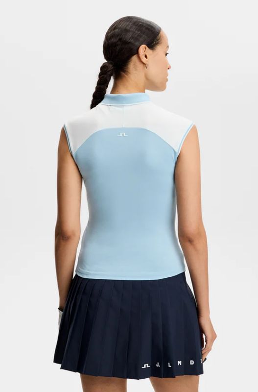 F Polo manches courtes J.LINDEBERG Lei - Bleu