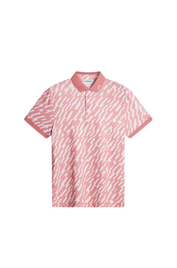 H Polo J.LINDEBERG Tour Tech Print - Flamingo
