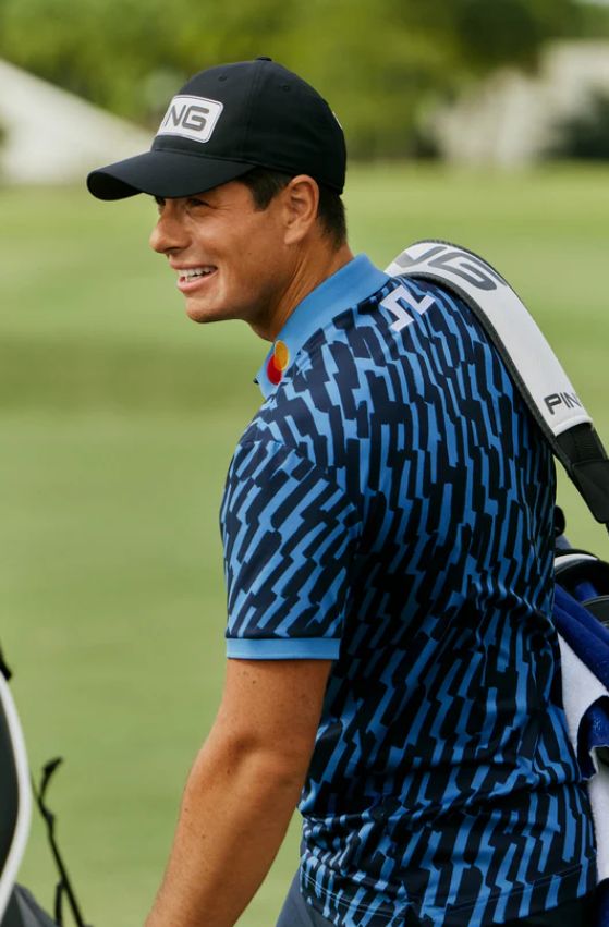 H Polo J.LINDEBERG Tour Tech Print - Federal Oak