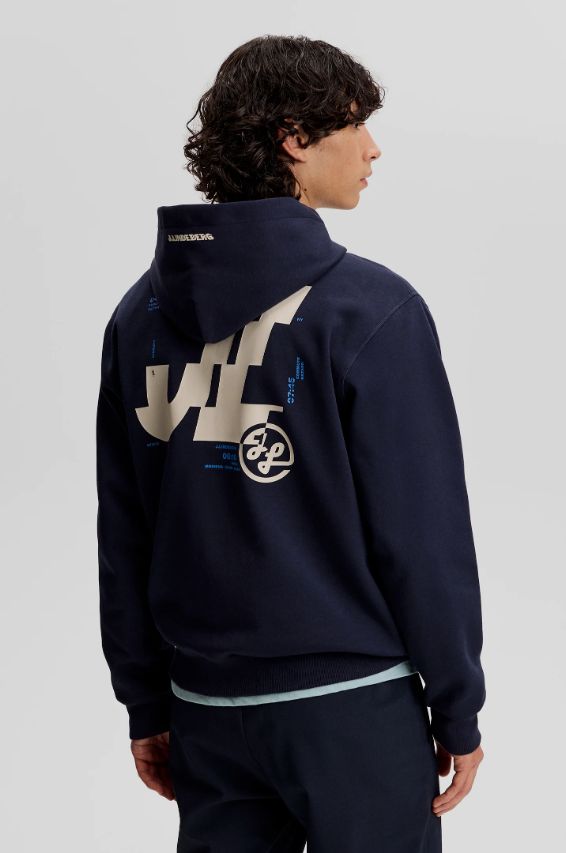 H Chandail J.LINDEBERG Club Printed - Navy