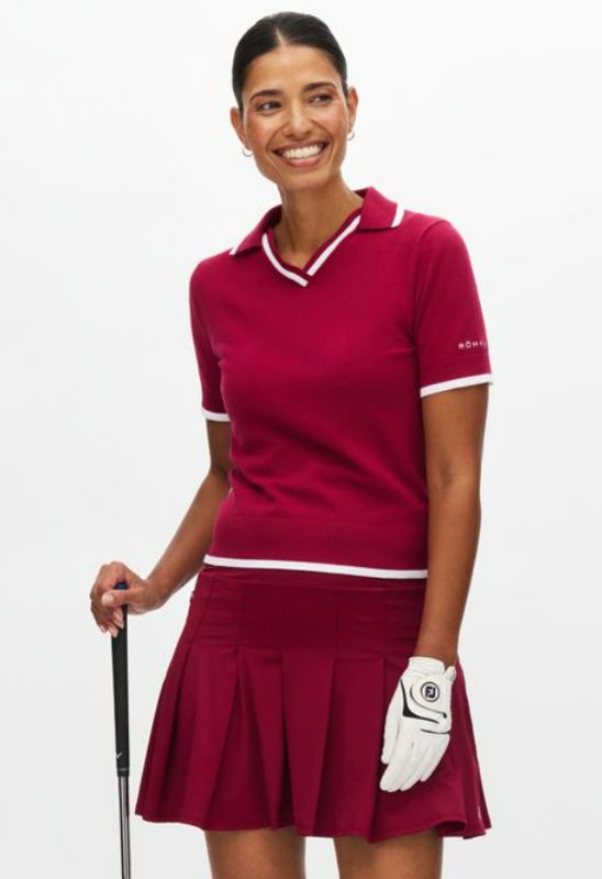F Polo manches courtes RÖHNISCH Swing Knitted - Beet Red