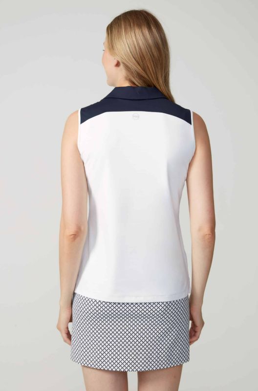 F Polo sans manche SWING CONTROL Velocity - White/Navy
