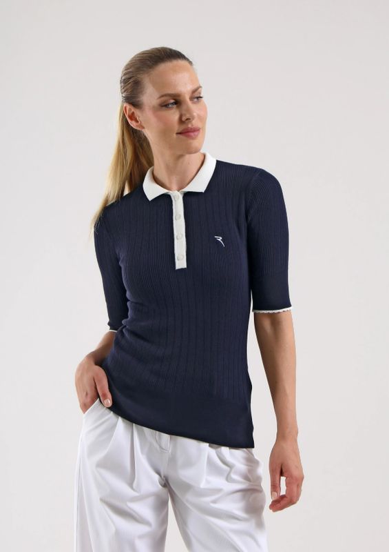 F Polo manches courtes CHERVÒ Nettarina - Blu