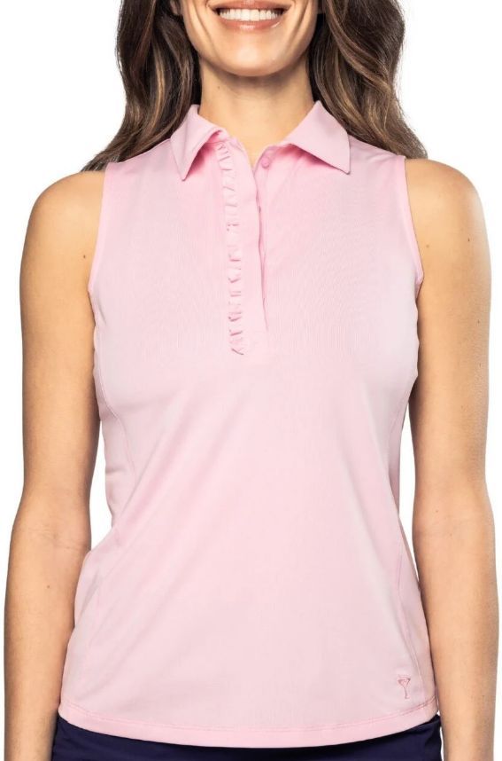 F Polo sans manche GOLFTINI SLRT26RP - Rose