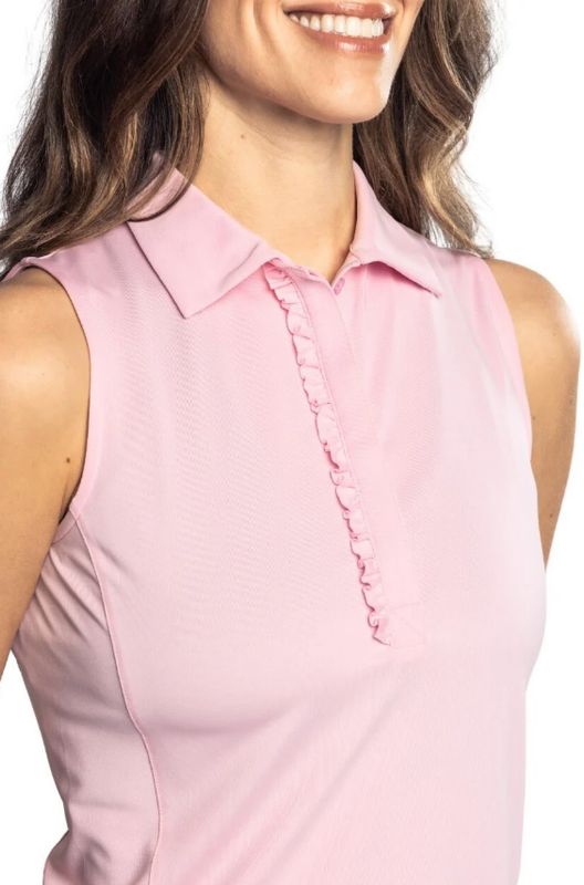 F Polo sans manche GOLFTINI SLRT26RP - Rose