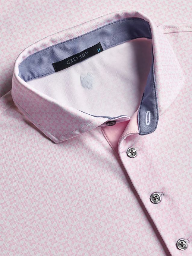 H Polo GREYSON Ghost Thistle - Pink Sky
