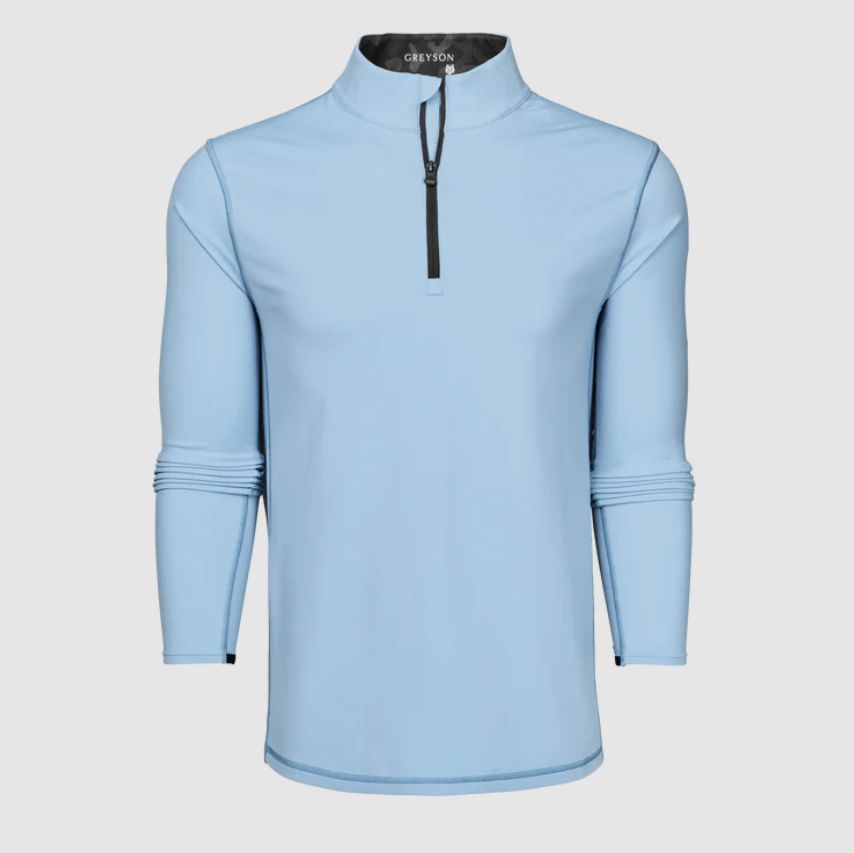 H Chandail 1/2 zip GREYSON Tate Quarter - Wolf Blue