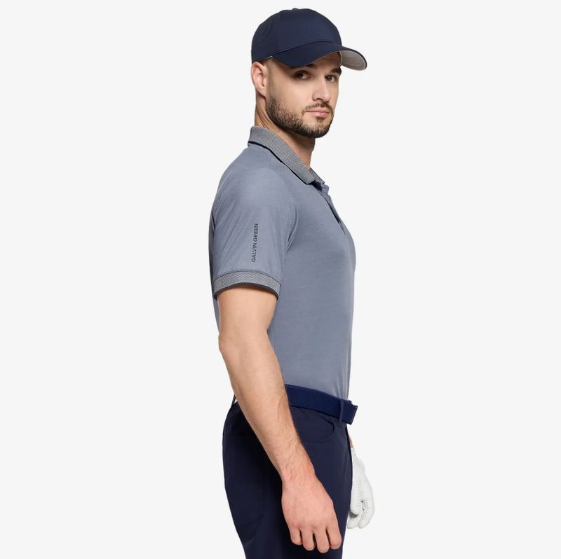 H Polo GALVIN GREEN Moon - Moonlight/Navy