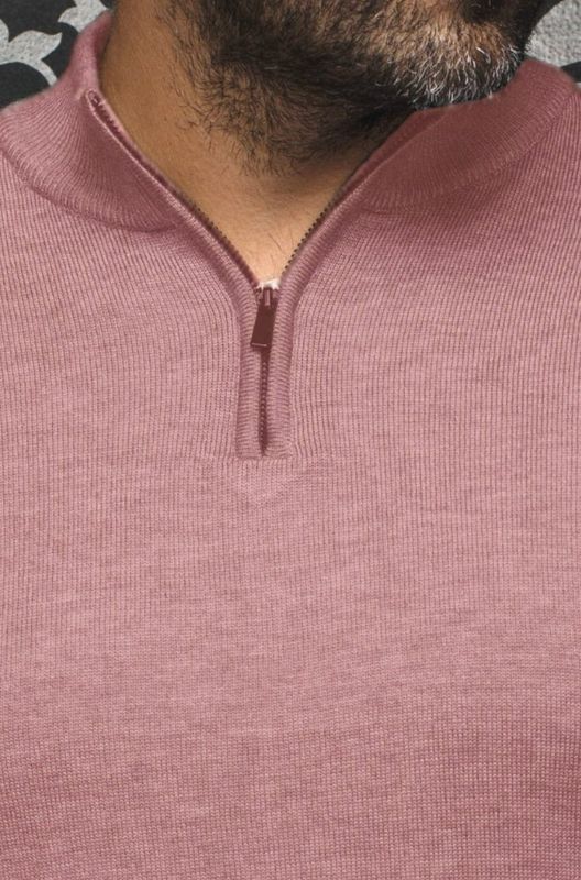 H Chandail 1/2 zip AU NOIR Mesta - Rosewood