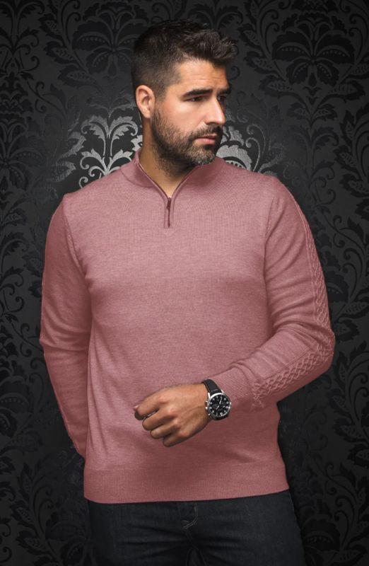H Chandail 1/2 zip AU NOIR Mesta - Rosewood