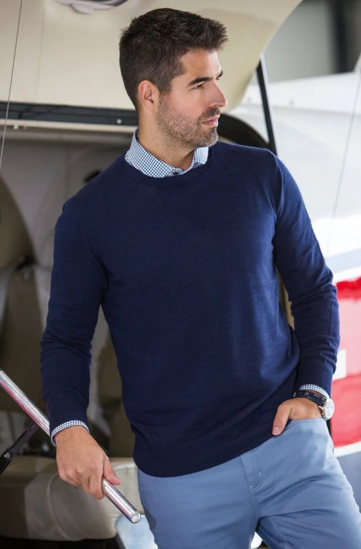 H Chandail 1/2 zip AU NOIR Marini - Navy