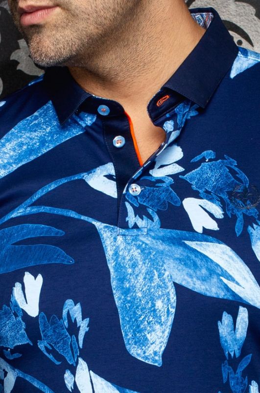 H Polo AU NOIR Glen - Navy