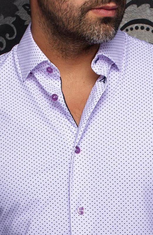 H Chemise AU NOIR Nicolas Geo - Lavender