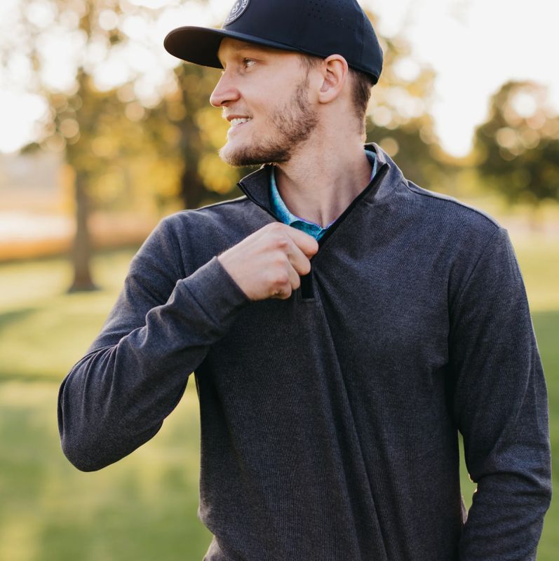 H Chandail 1/2 zip SWANNIES Emery - Black
