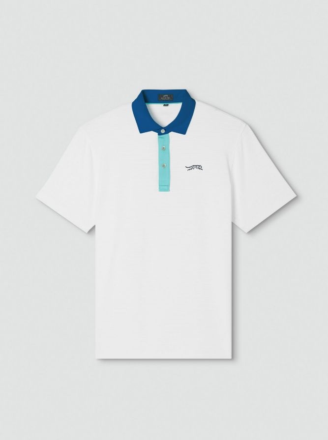 H Polo SUN DAY RED Refined Crosswind - White