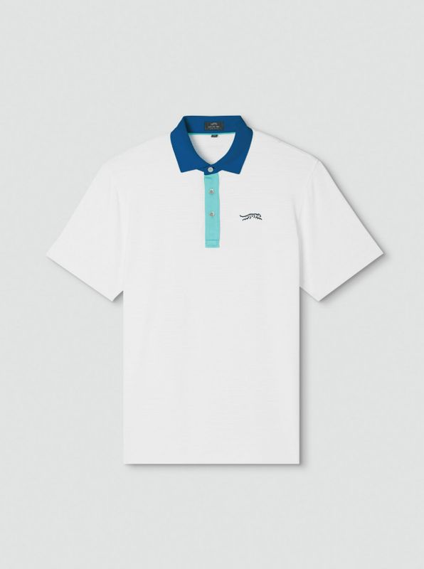 H Polo SUN DAY RED Refined Crosswind - White