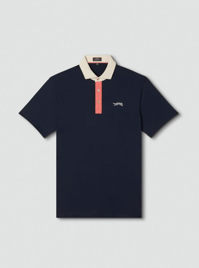 H Polo SUN DAY RED Refined Crosswind - Navy