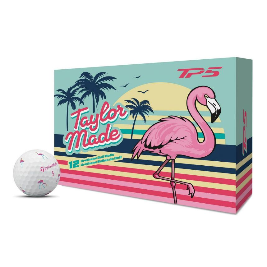 Balles de golf (Douzaine) Taylormade - Édition limitée - TP5 - Flamingo