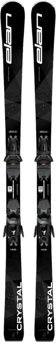 Crystal W Black LS Alpine Skis + EL 9.0 GW Bindings