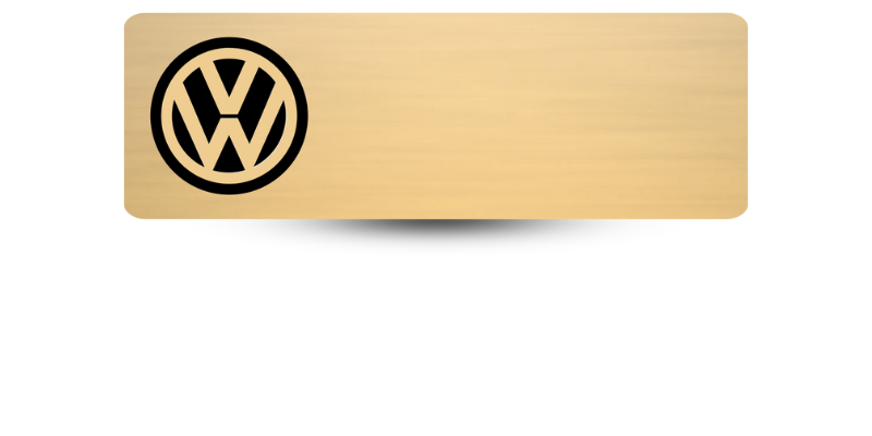 1" x 3" Reusable Metal Name Tag With Logo