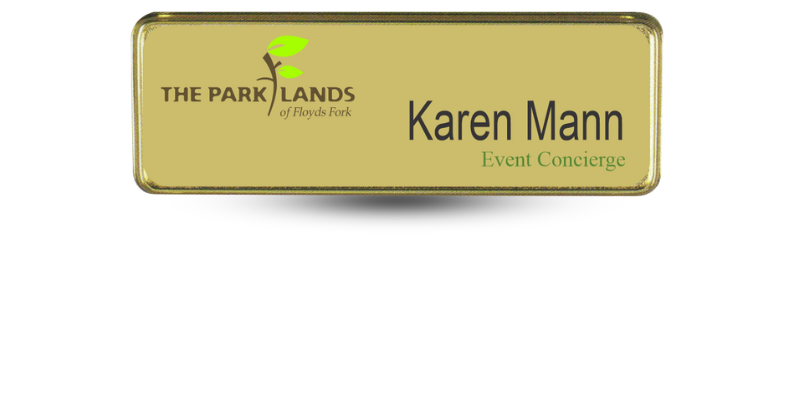 1" x 3" Executive Framed Metal Name Tag