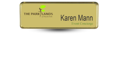 1 1" x 3" Executive Framed Metal Name Tag