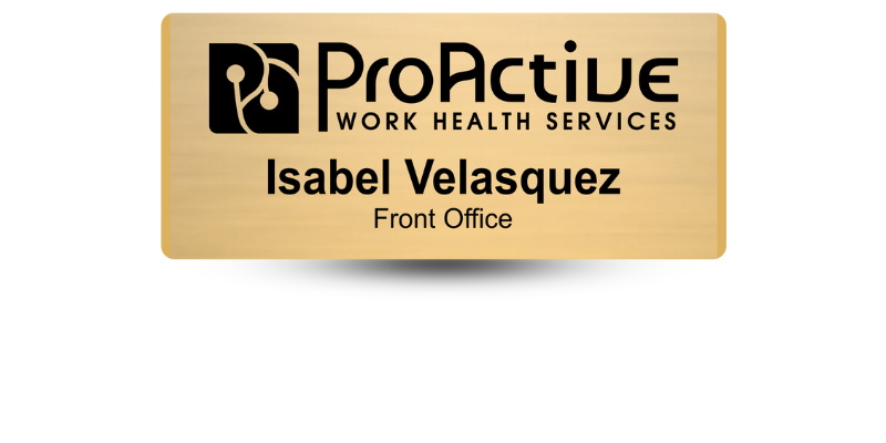 Custom Sized Engraved Metal Name Tag