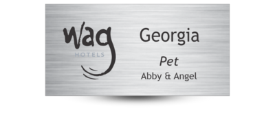 1 1/2" x 3" Engraved Plastic Style Name Tag