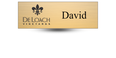 1" x 3" Engraved Plastic Style Name Tag