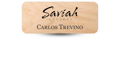 1 1/4 1 1/4" x 3" Eco Friendly Engraved Wooden Name Tags