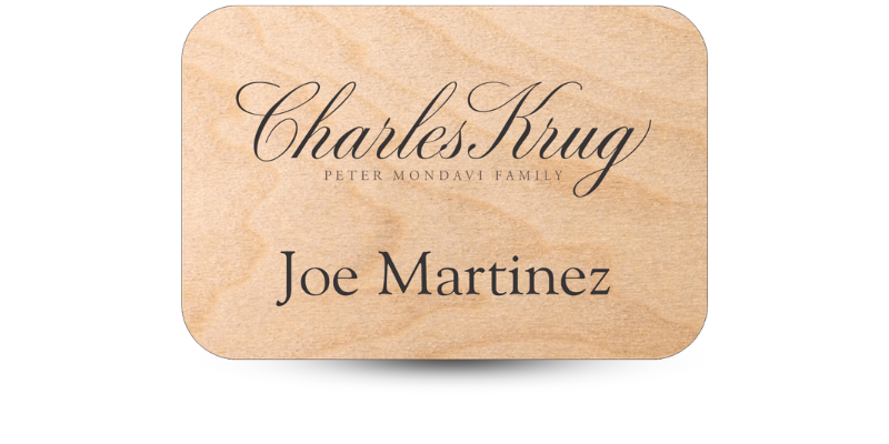 2" x 3" Eco Friendly Wood Name Tag