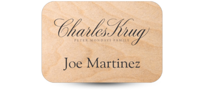 2 2" x 3" Eco Friendly Wood Name Tag